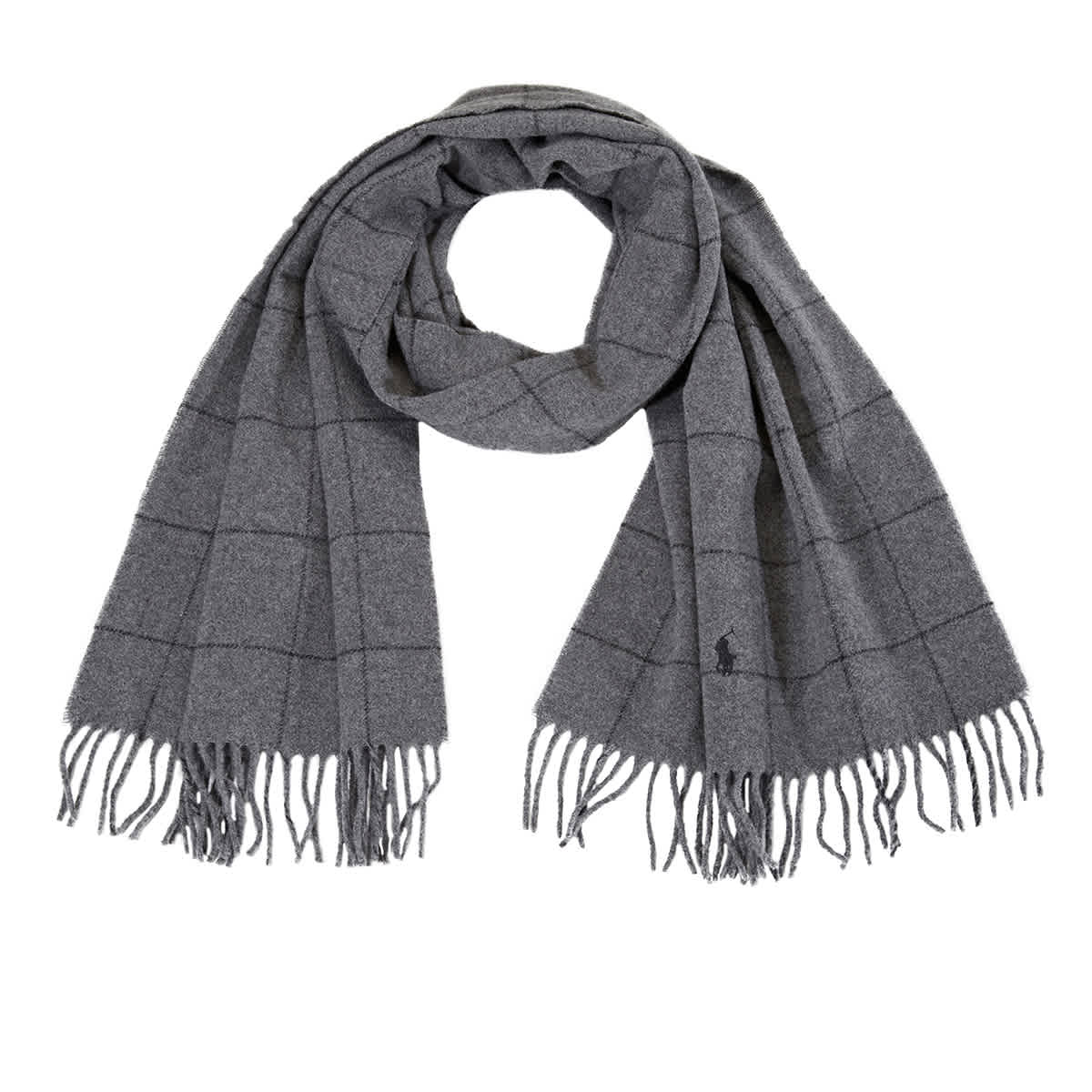 Polo Ralph Lauren Grey Wool Scarf