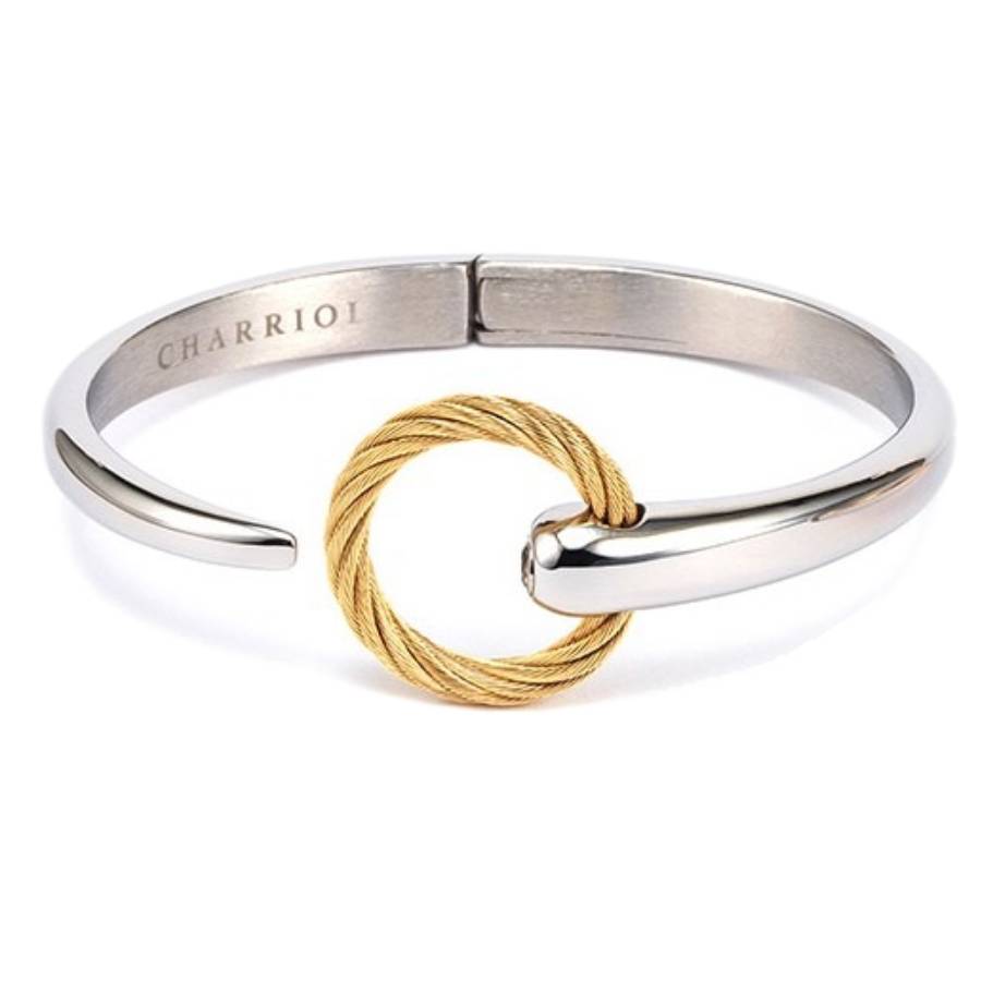 CHARRIOL CHARRIOL INFINITY ZEN YELLOW GOLD PVD STEEL BANGLE