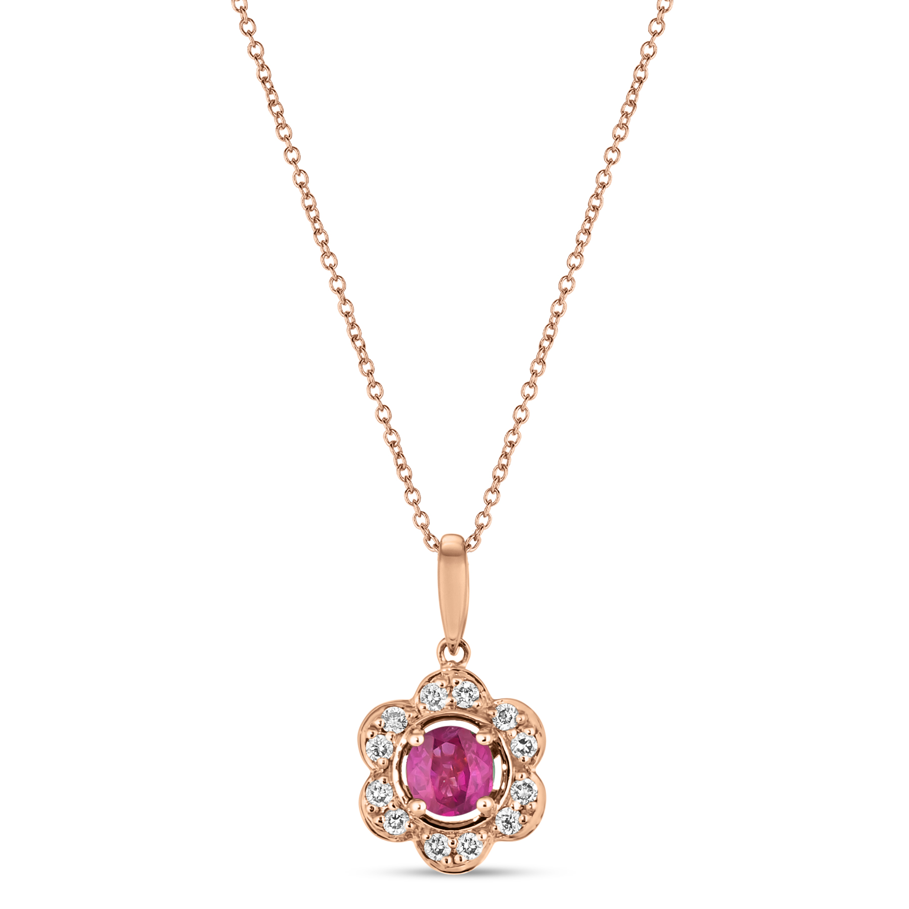 Le Vian Passion Ruby Pendant Set In 14k Strawberry Gold In Red