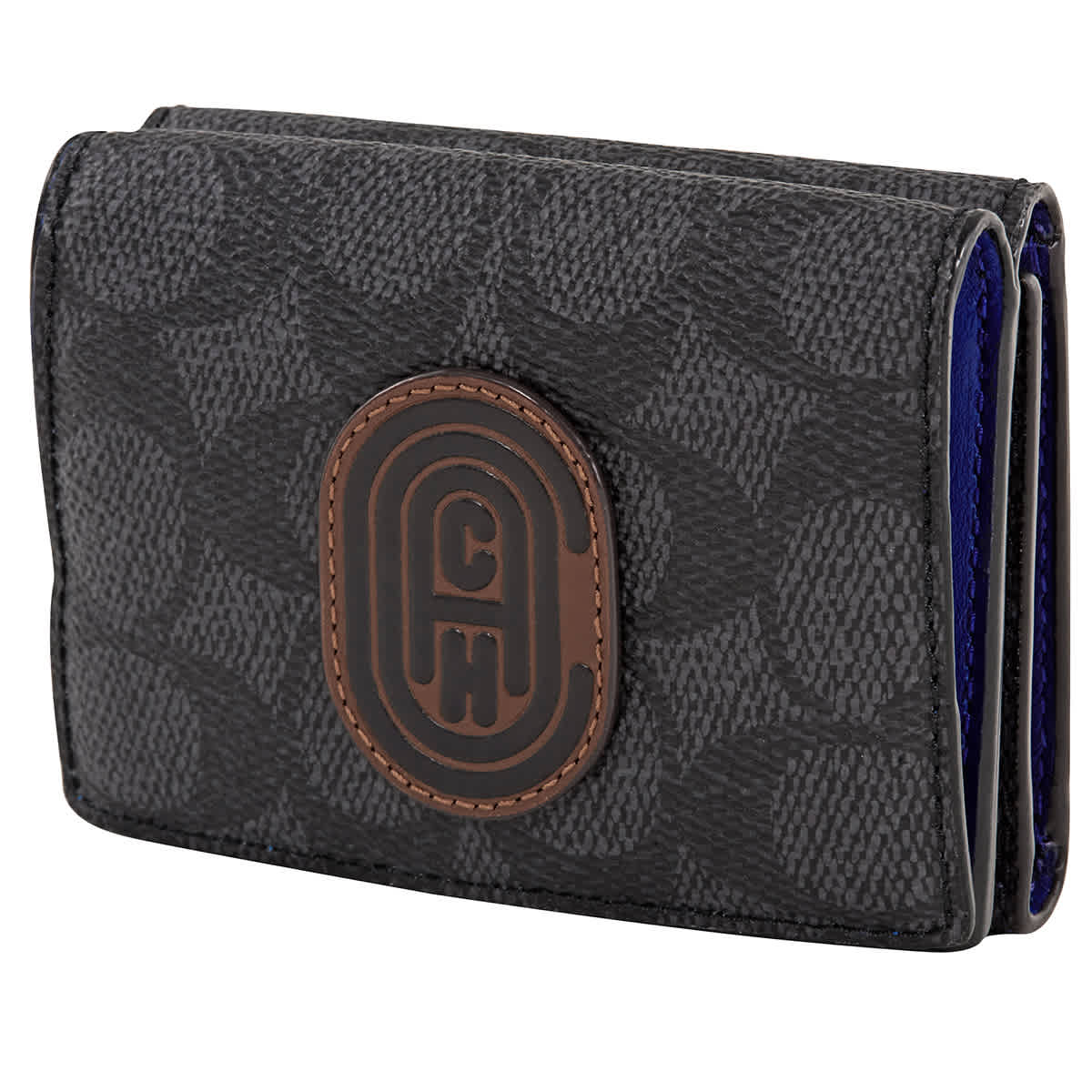 Coach Mens Signature Wallet With Patch In Grey/blue ModeSens