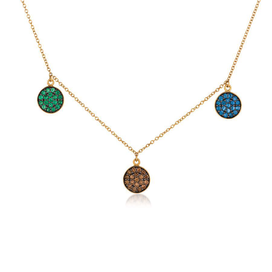 Le Vian Ladies Costa Smeralda Emeralds Necklaces Set In 14k Honey Gold In Yellow