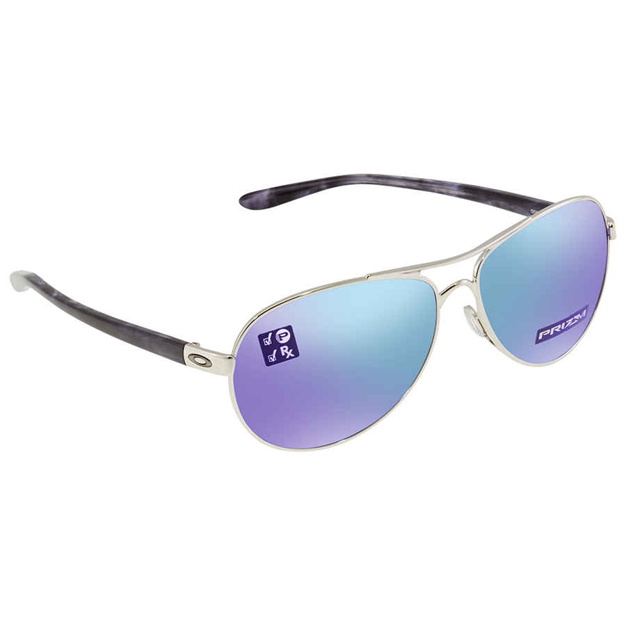 Feedback Prizm Sapphire Polarized Lenses, Polished Chrome Frame Sunglasses