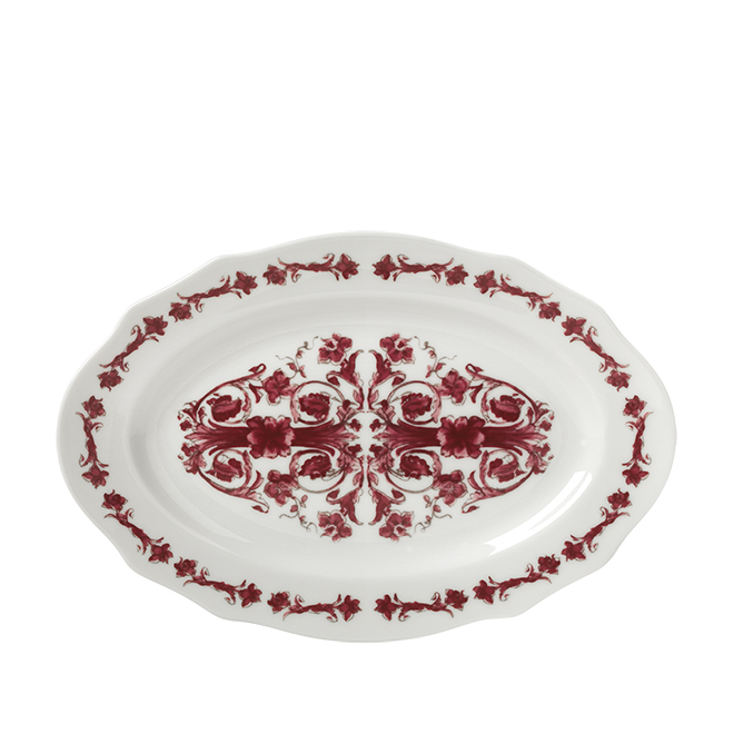 Ginori 1735 Babele Rosso Pickle Dish In Rosso/red