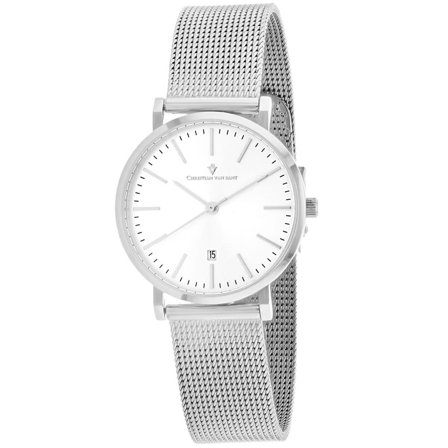 Christian Van Sant Paradigm Quartz Silver Dial Ladies Watch Cv4223 In Silver