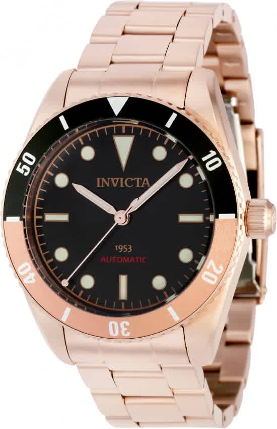 Invicta Pro Diver Mens Automatic Watch 40490 In Two Tone  / Black / Gold / Gold Tone / Rose / Rose Gold / Rose Gold Tone