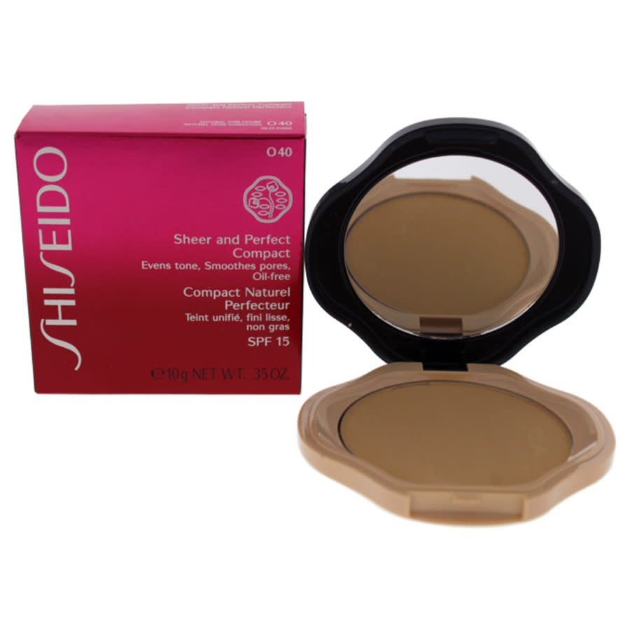 Shiseido Sheer And Perfect Compact Spf 21 - O40 Natural Fair Ochre By  For Women - 0.35 oz Compact (r In N,a