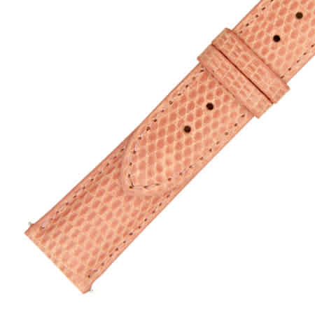 Hadley Roma 21 Mm Shiny Pink Lizard Leather Strap