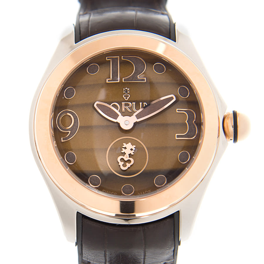 Corum Bubble Automatic Brown Dial Unisex Watch 395.100.24/0002 Ot01 In Brown / Gold / Gold Tone / Rose / Rose Gold / Rose Gold Tone