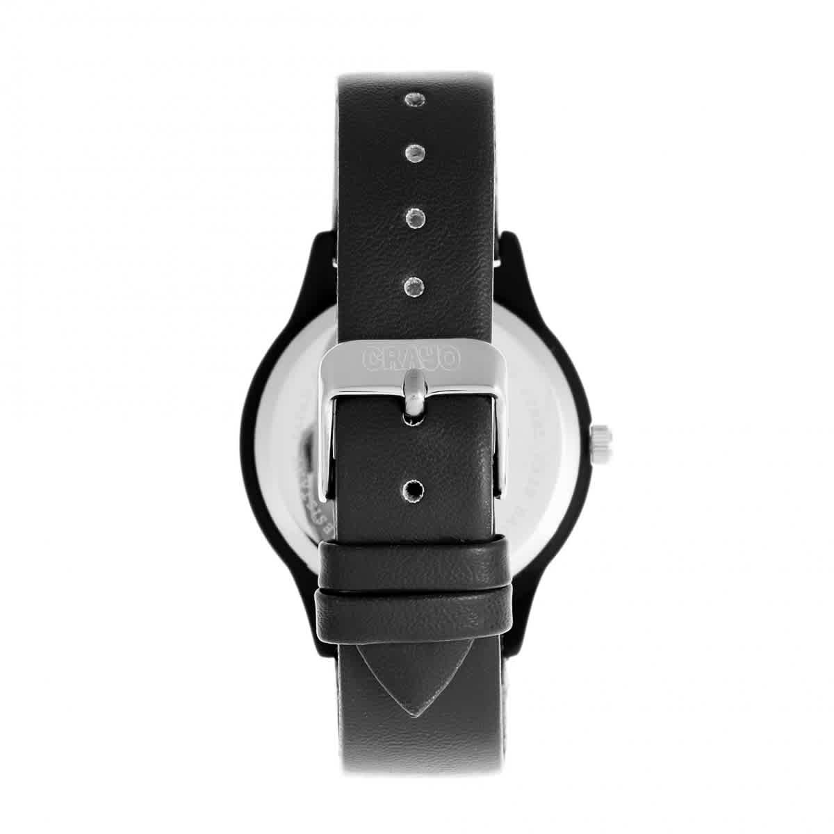 Shop Crayo Splat Quartz Black Dial Watch Cracr5302