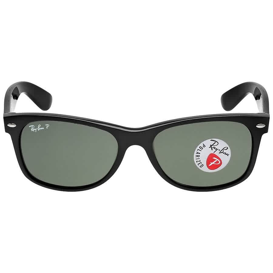 Ray Ban New Wayfarer Classic Polarized Green Unisex Sunglasses RB2132 901/58 55
