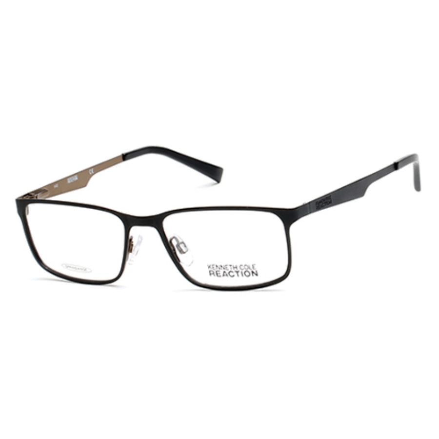 Kenneth Cole Reaction Square Unisex Eyeglasses Kc0762 5 54 In Black