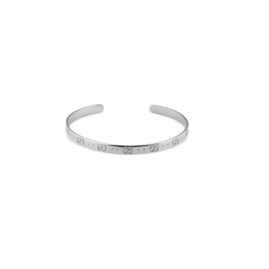 Gucci Womens White Gold Icon 18ct White-gold Bracelet