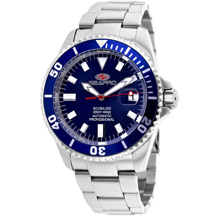 Seapro Men's Blue Dial Watch In Blue
