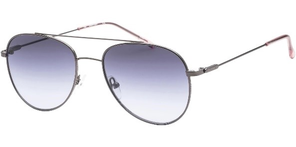 Calvin Klein Blue Gradient Pilot Ladies Sunglasses Ck20120s 008 55 In Blue / Gun Metal / Gunmetal