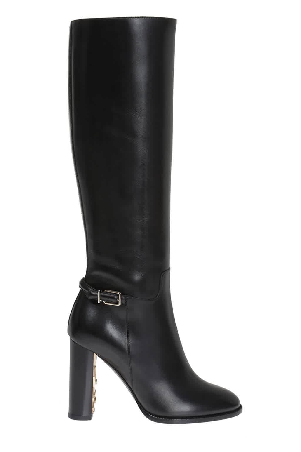 BURBERRY LADIES MARSTON LEATHER KNEE-HIGH BOOTS