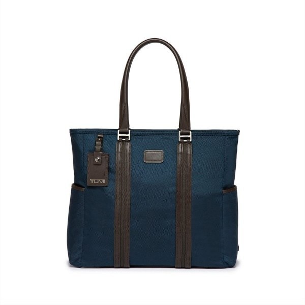 Jarvis Nylon Tote Bag In Navy/dark Brown