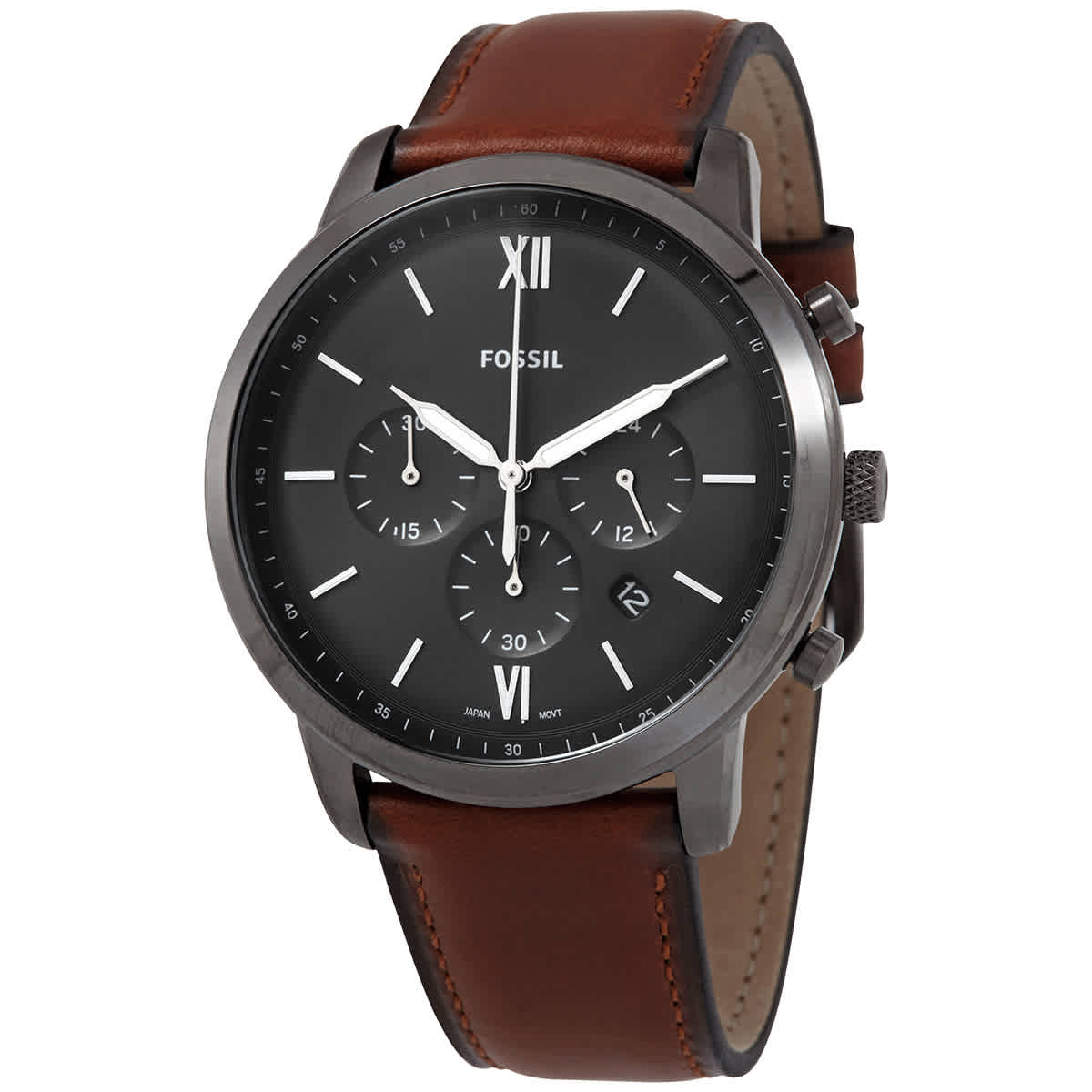 Click to view more detailed imagery on our partner's website Fossil Neutra Chronograph Quartz Black Dial Mens Watch Fs5512 In Black,gunmetal,orange,silver Tone