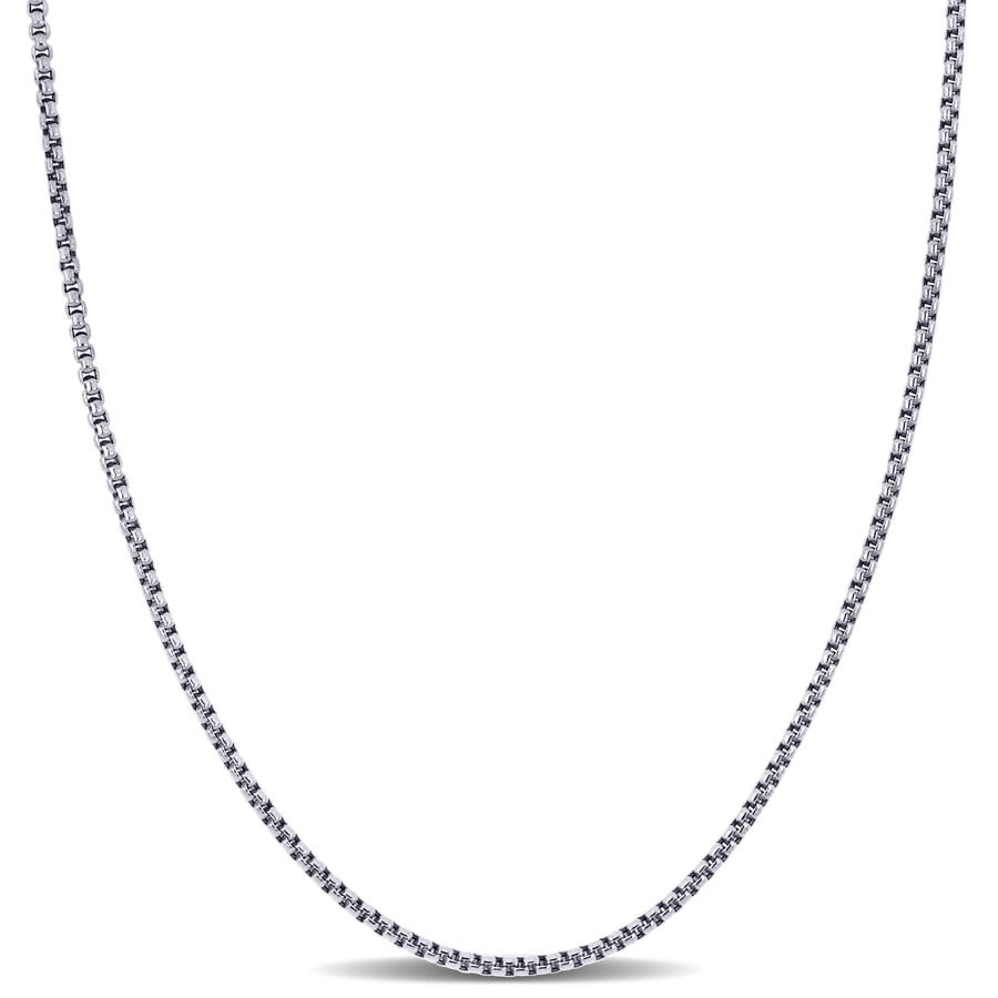 Amour 1.6mm Hollow Round Box Link Chain Necklace In 10k White Gold - 20 In In Yellow
