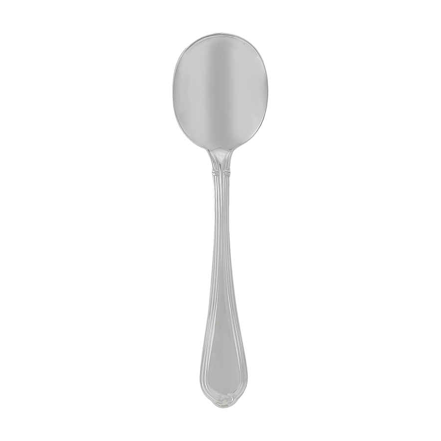 Christofle Oceana Sterling Silver Cream Soup Spoon 1441001 In Cream / Silver