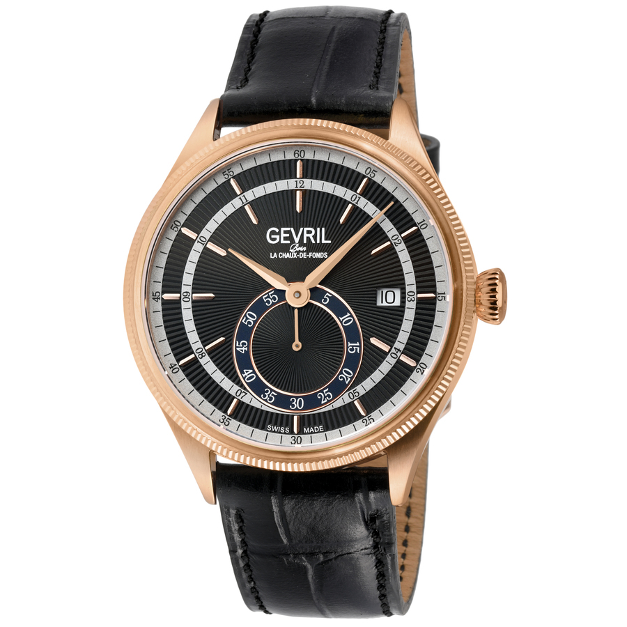 GEVRIL GEVRIL EMPIRE AUTOMATIC BLACK DIAL MENS WATCH 48103