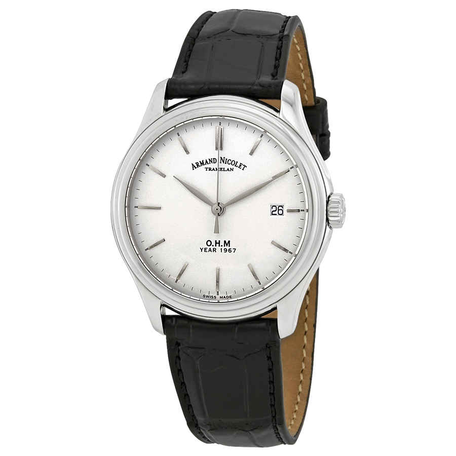 Armand Nicolet L15 Automatic Silver Dial Mens Watch A780aaa-ag-pi0780na In Black,silver Tone