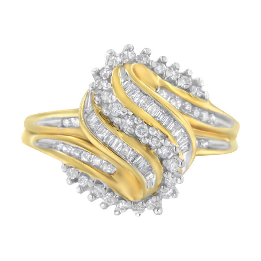 Haus Of Brilliance 14kt Yellow Gold 1/2ct Tdw Diamond Ring (h-i In Gold Tone,yellow