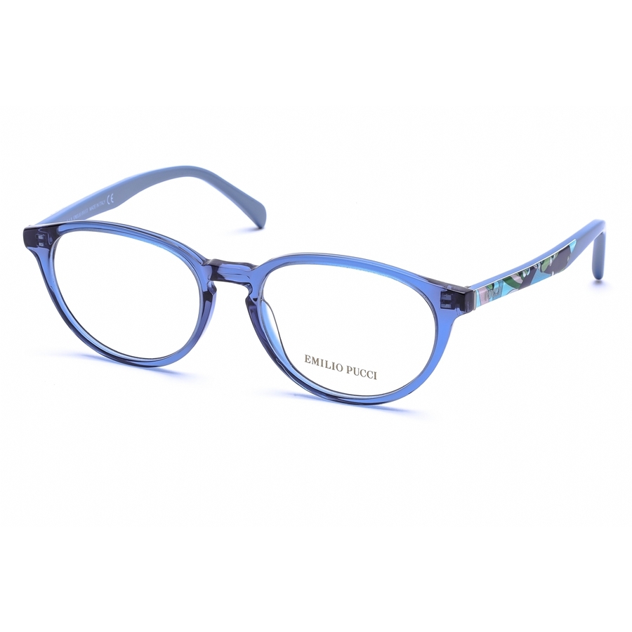 Emilio Pucci Ladies Eyeglass Frames Ep5001-089-52 In Blue