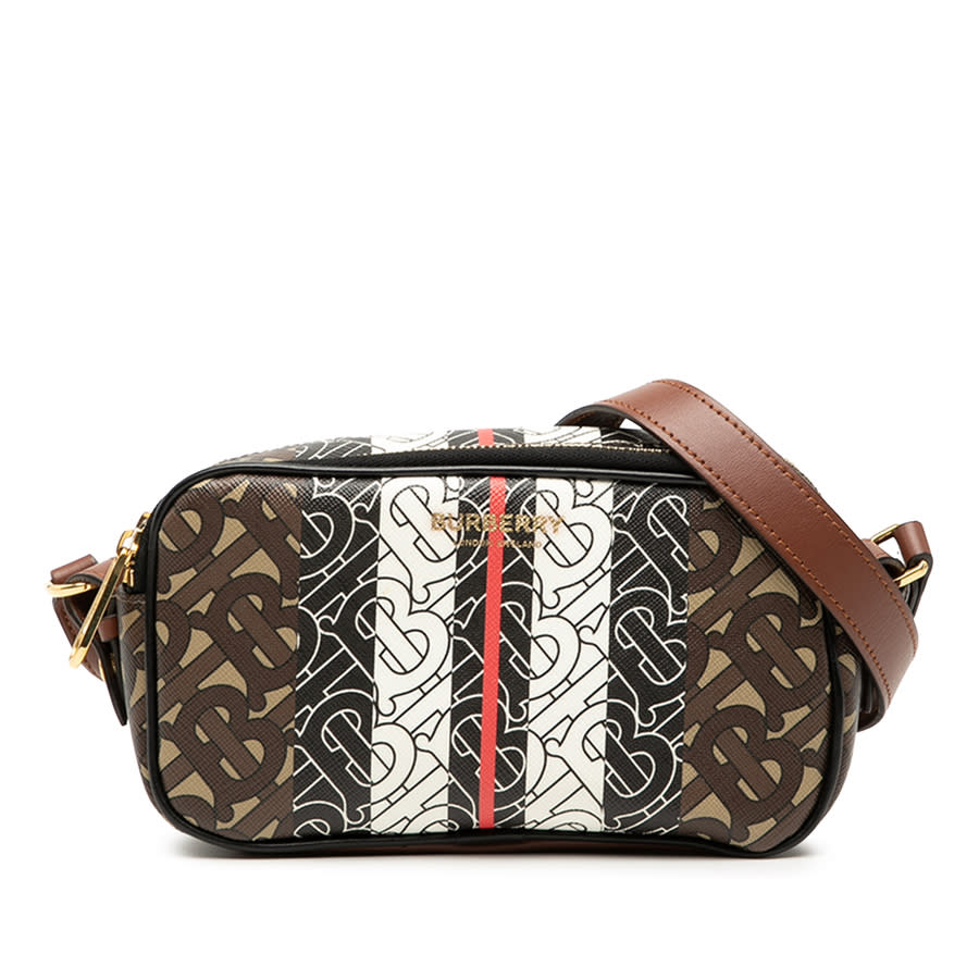 Pre-owned Burberry TB Monogram E-Canvas Stripe Camera Bag ITPELLUN6LAS