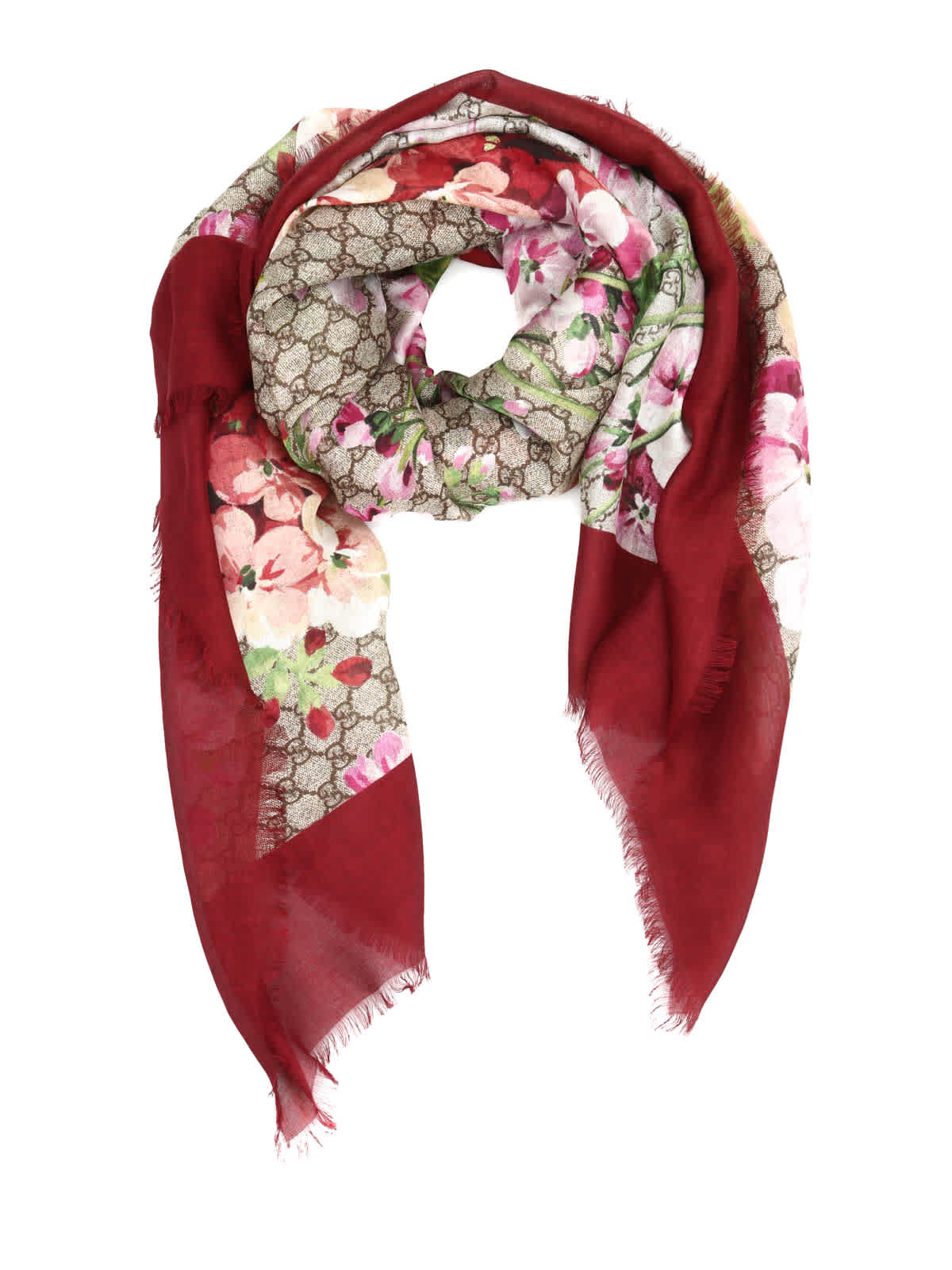 Gucci Modal Silk Blooms Print Shawl In N,a