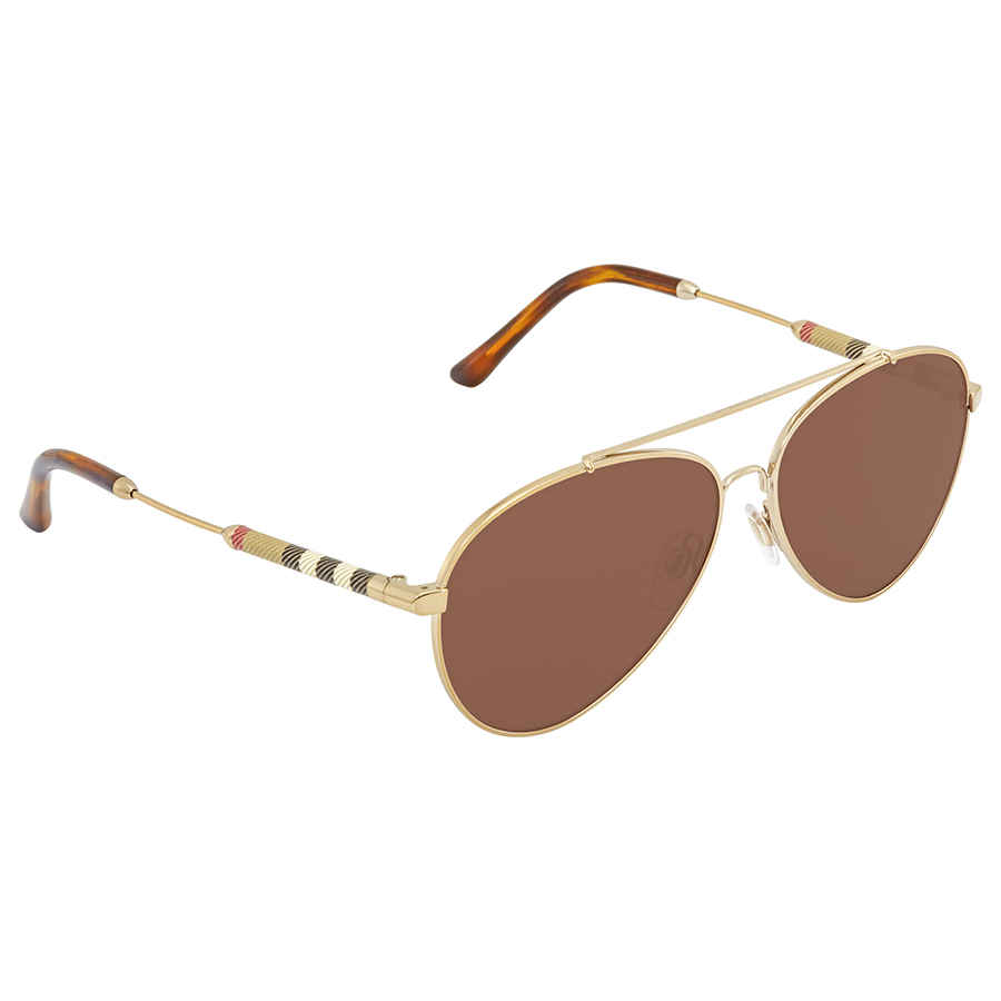 BURBERRY BROWN AVIATOR LADIES SUNGLASSES BE3092Q-114573-57