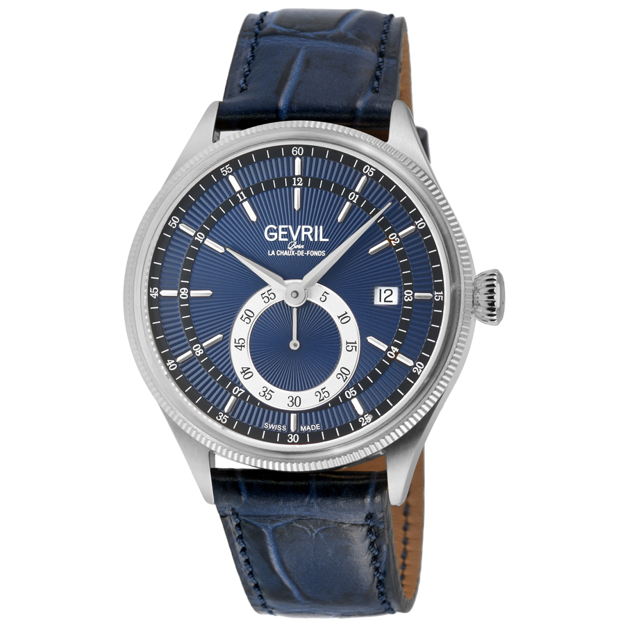 GEVRIL GEVRIL EMPIRE AUTOMATIC BLUE DIAL MENS WATCH 48102