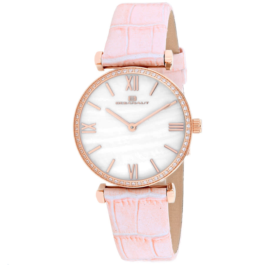 Shop Oceanaut Harmony Quartz Ladies Watch Oc3210 In Gold Tone / Mop / Mother Of Pearl / Pink / Rose / Rose Gold Tone