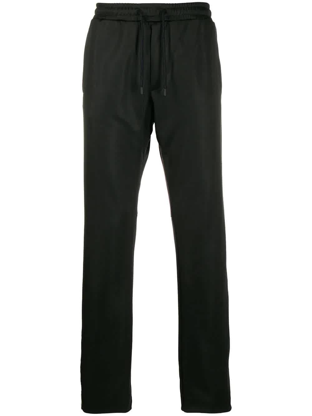 FENDI MENS BLACK LOGO-STRIPE TRACKSUIT TROUSERS