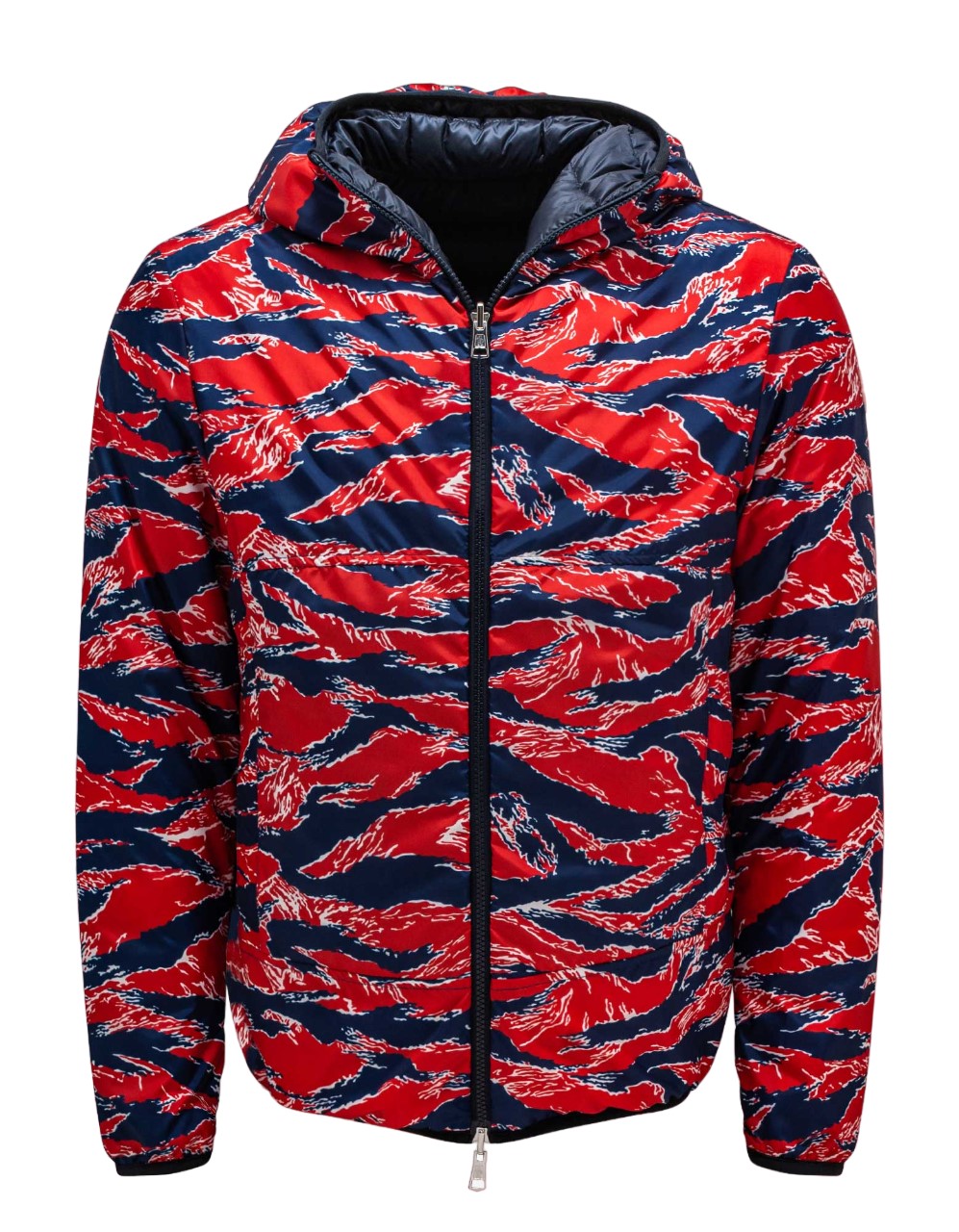 Moncler Bressay Graphic-print Shell-down Hooded Puffer Jacket In Plum