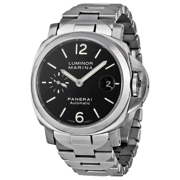 Pre-owned Panerai Luminor Marina Automatica Mens Automatic Watch Pam00050 In Black