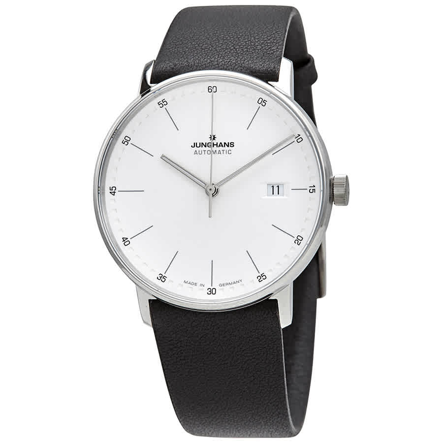 Junghans Automatic White Dial Mens Watch 027/4730.00 In Black / White