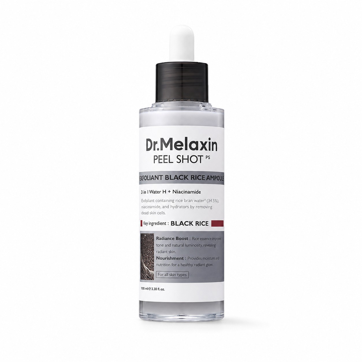 Dr.melaxin Peel Shot Glow Black Rice Ampoule 80Ml/2.70 Oz