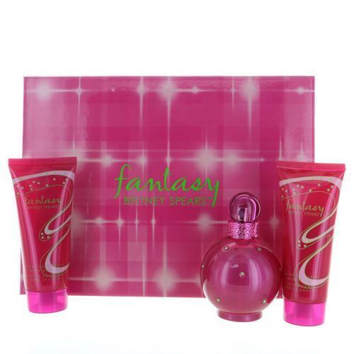 Britney Spears Ladies Fantasy 3 Pc Gift Set Fragrances 719346259231 In Red   / Chocolate / White