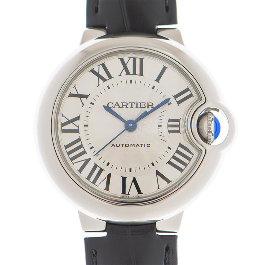 Cartier Ballon Bleu Automatic Silver Dial Ladies Watch Wsbb0030 In Black / Silver