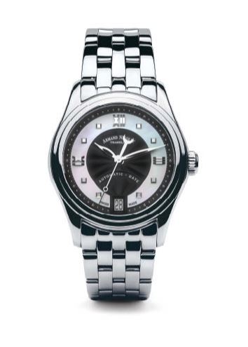 Armand Nicolet M03-2 Automatic Mother Of Pearl Dial Ladies Watch A151aaa-nn-ma150 In Black,mother Of Pearl,silver Tone