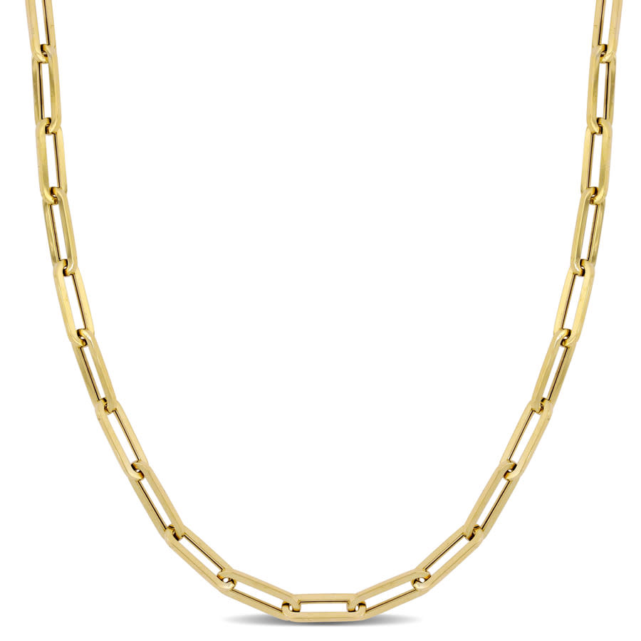 Amour 14k Yellow Gold 4.5mm Oval Link Necklace 26