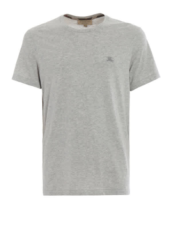 Burberry Mens Pale Grey Melng Cotton Jersey T-shirt