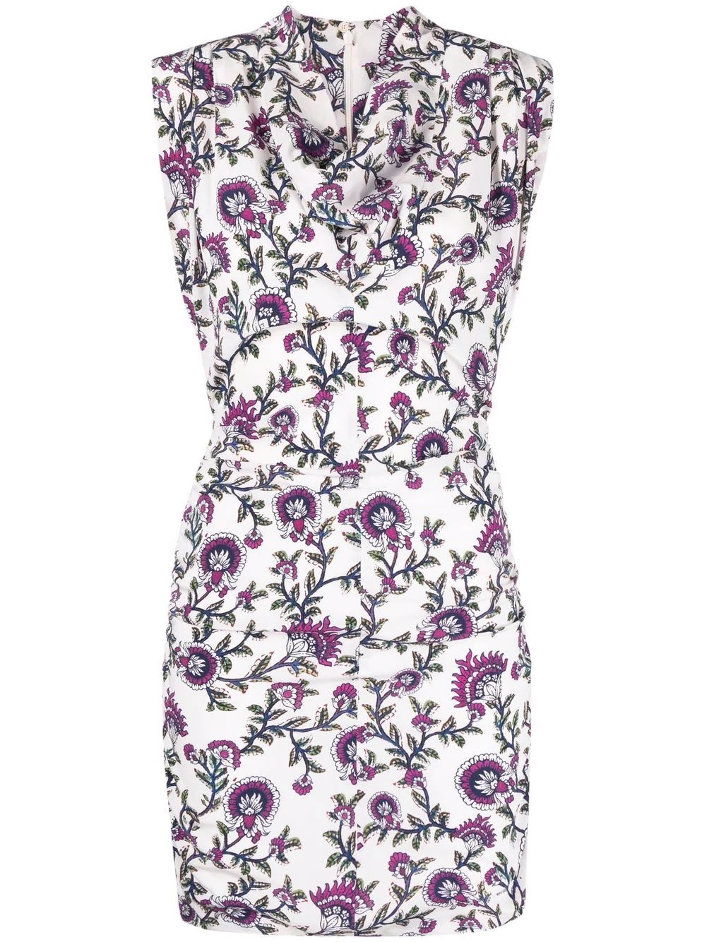 Isabel Marant Bemaya Floral Silk-blend Minidress In Ecru