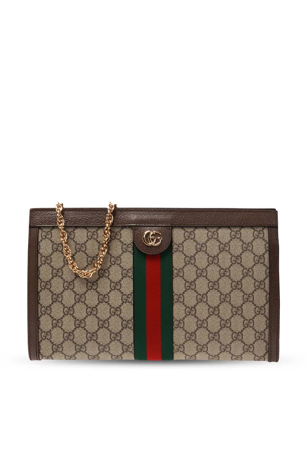 Gucci Ophidia Gg Medium Shoulder Bag In Beige,blue,brown,gold Tone,red,two Tone