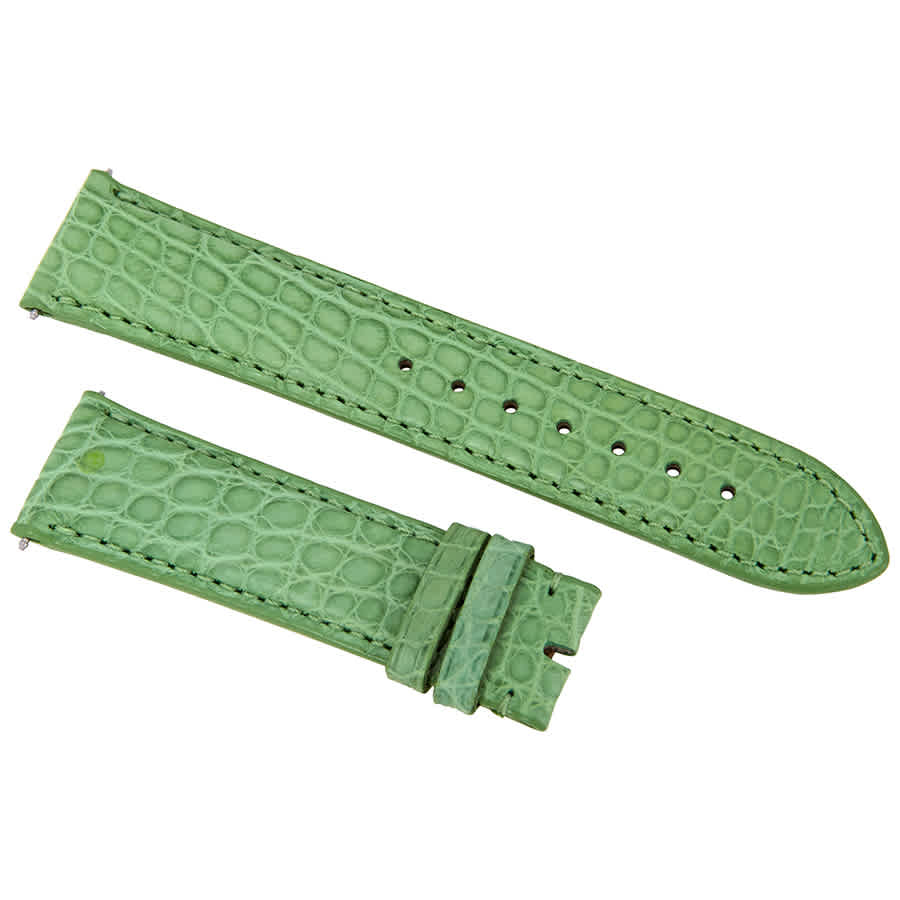 Hadley Roma 20 Mm Matte Lime Green Alligator Leather Strap