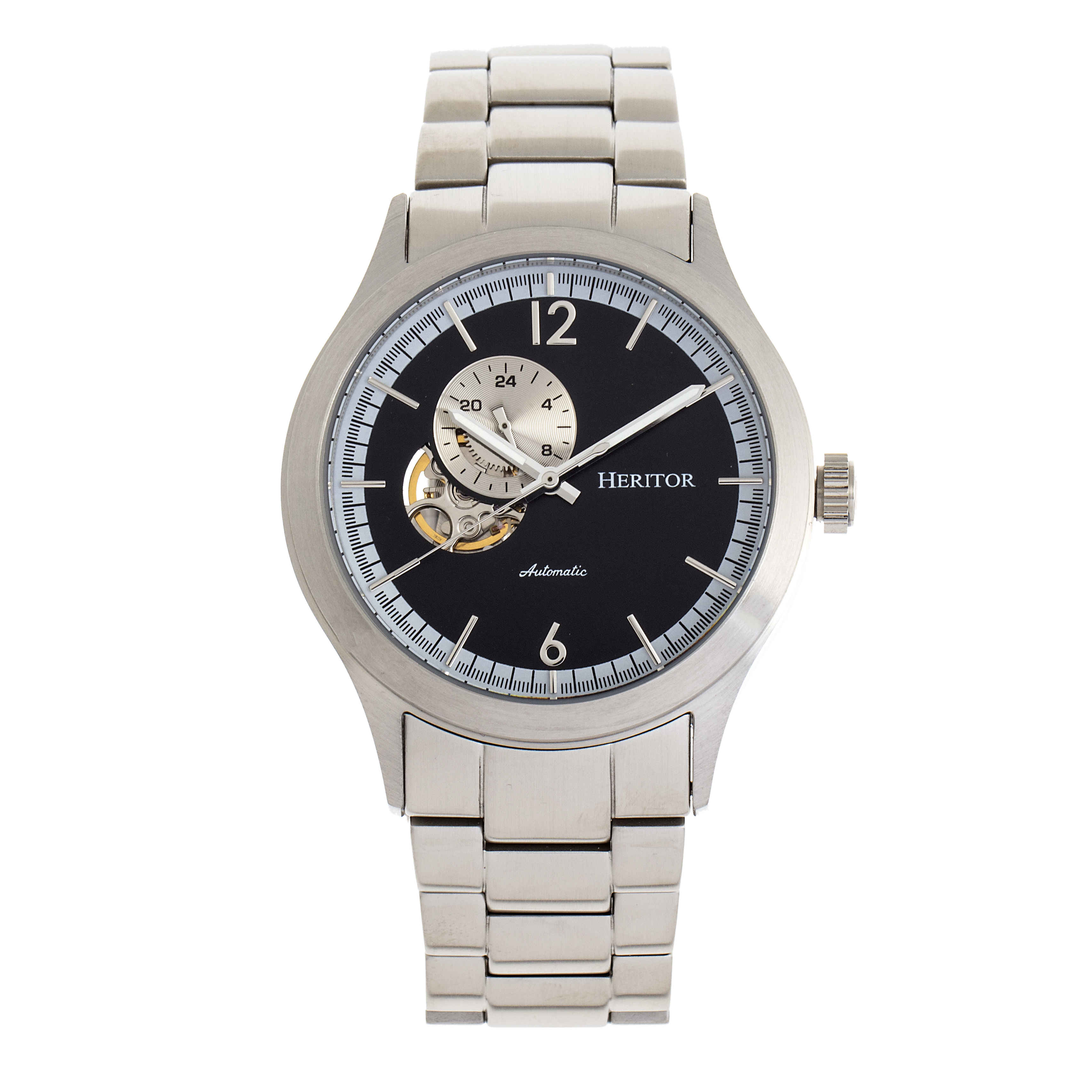 HERITOR ANTOINE AUTOMATIC BLACK DIAL MENS WATCH HR8502