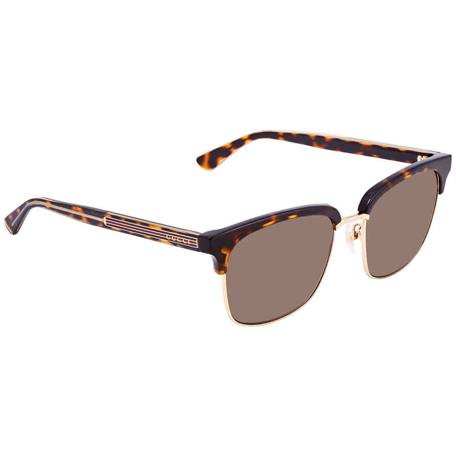 Gucci Brown Browline Mens Sunglasses Gg0382s 003 56