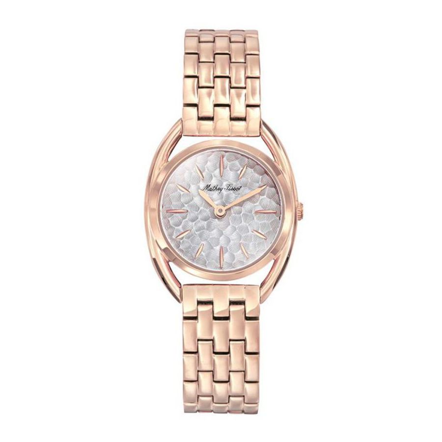 Mathey-tissot Saphira Quartz Silver Dial Ladies Watch D933pi In Gold Tone / Rose / Rose Gold Tone / Silver