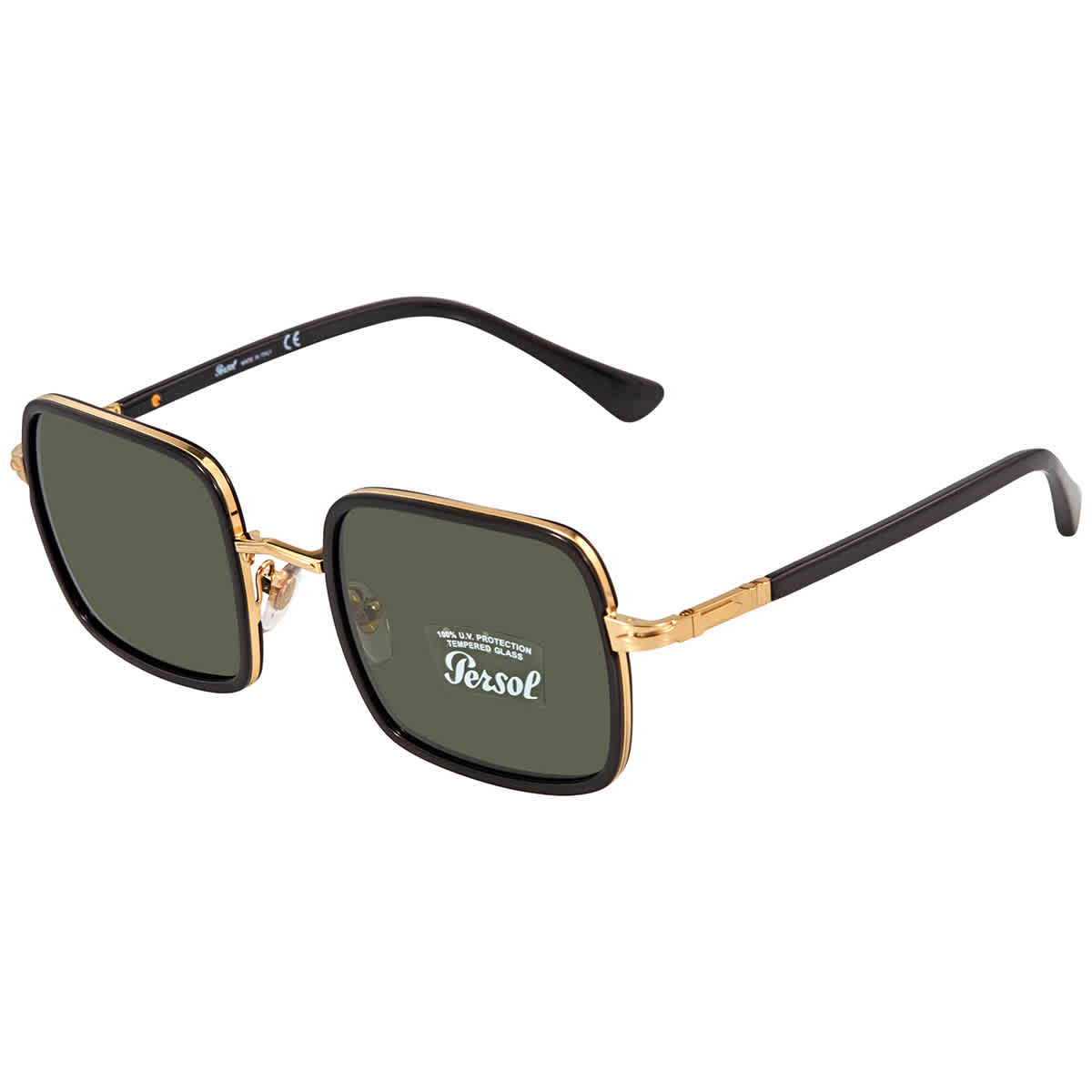 Persol Green Square Mens Sunglasses Po2475s 515/31 50 In Black,green