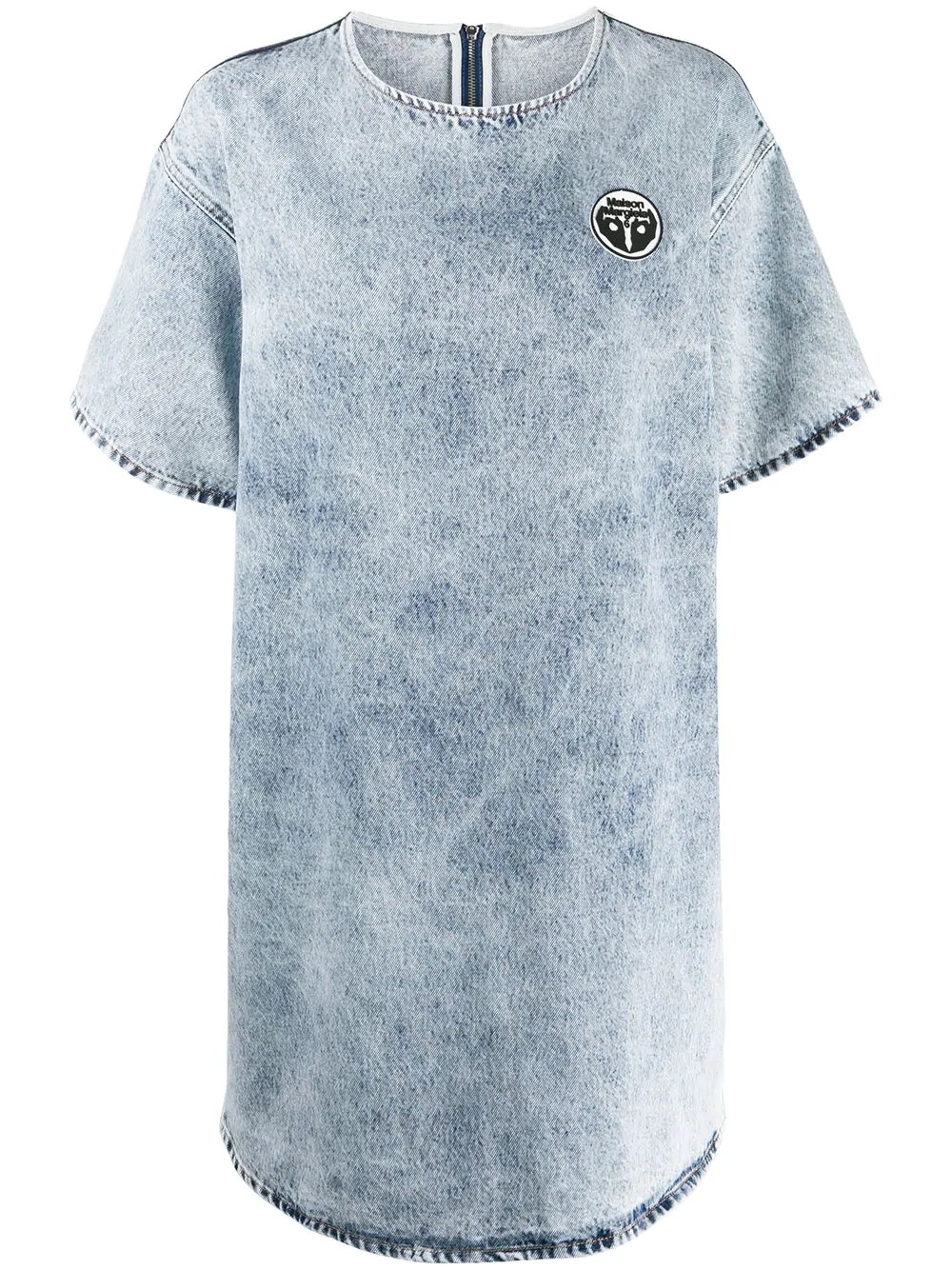 Mm6 Maison Margiela Ladies Blue Acid-wash Denim Dress In Blue